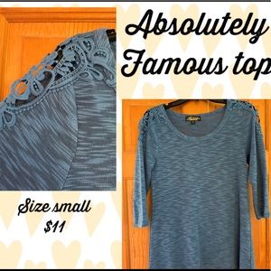 Quarter sleeve shirt with lace sleeves